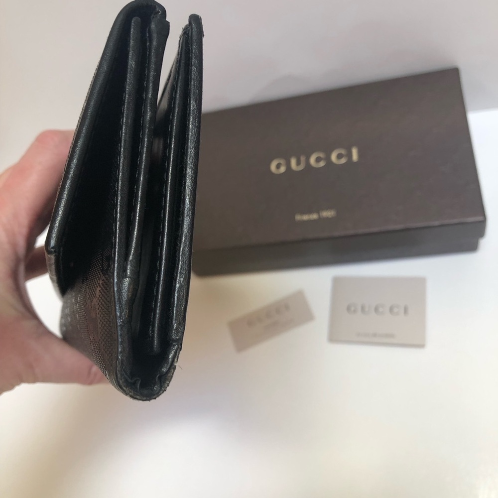 Gucci AUTHENTIC Black Leather Long Wallet EUC - Picture 4 of 16